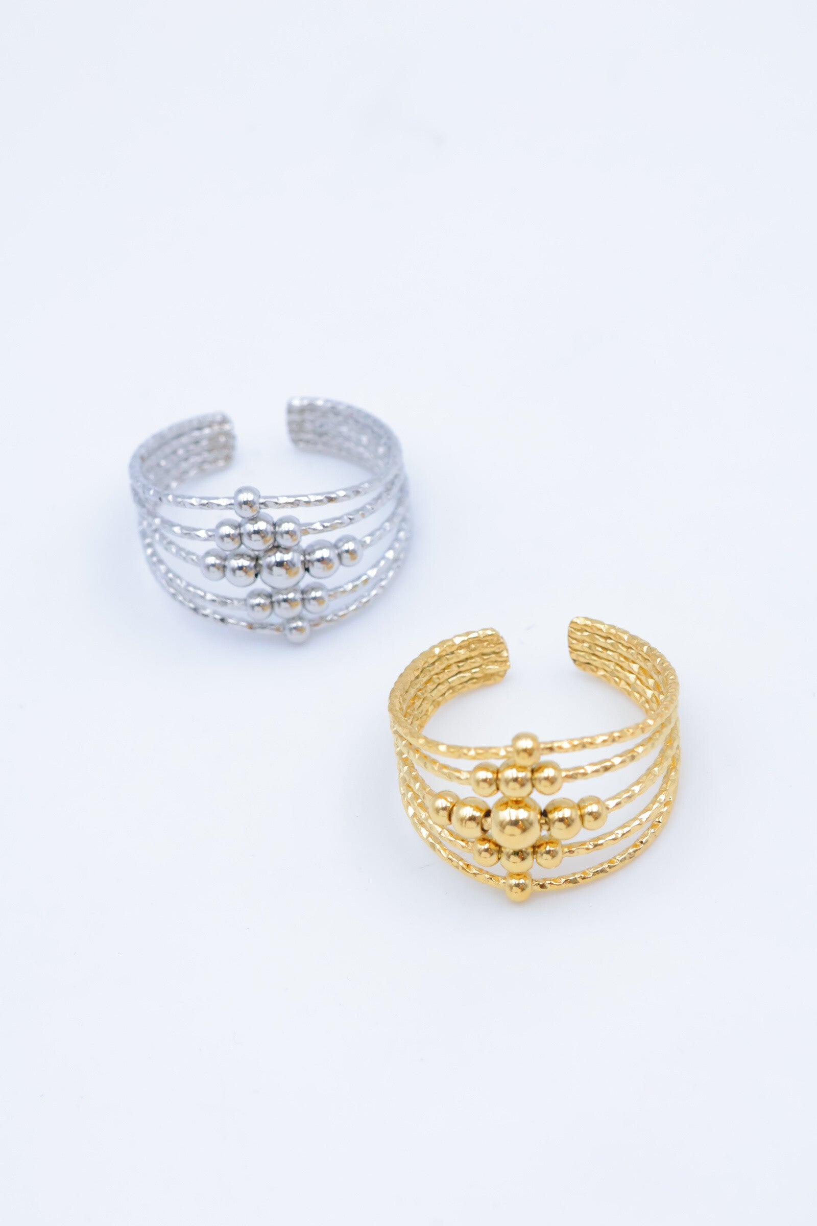 Bague en acier inoxydable ajustable - DORÉ