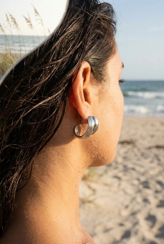 Boucles d’oreilles en acier inoxydable