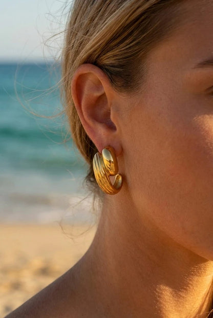 Boucles d’oreilles en acier inoxydable