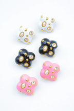 Boucles d'oreilles en acier inoxydable - NOIR