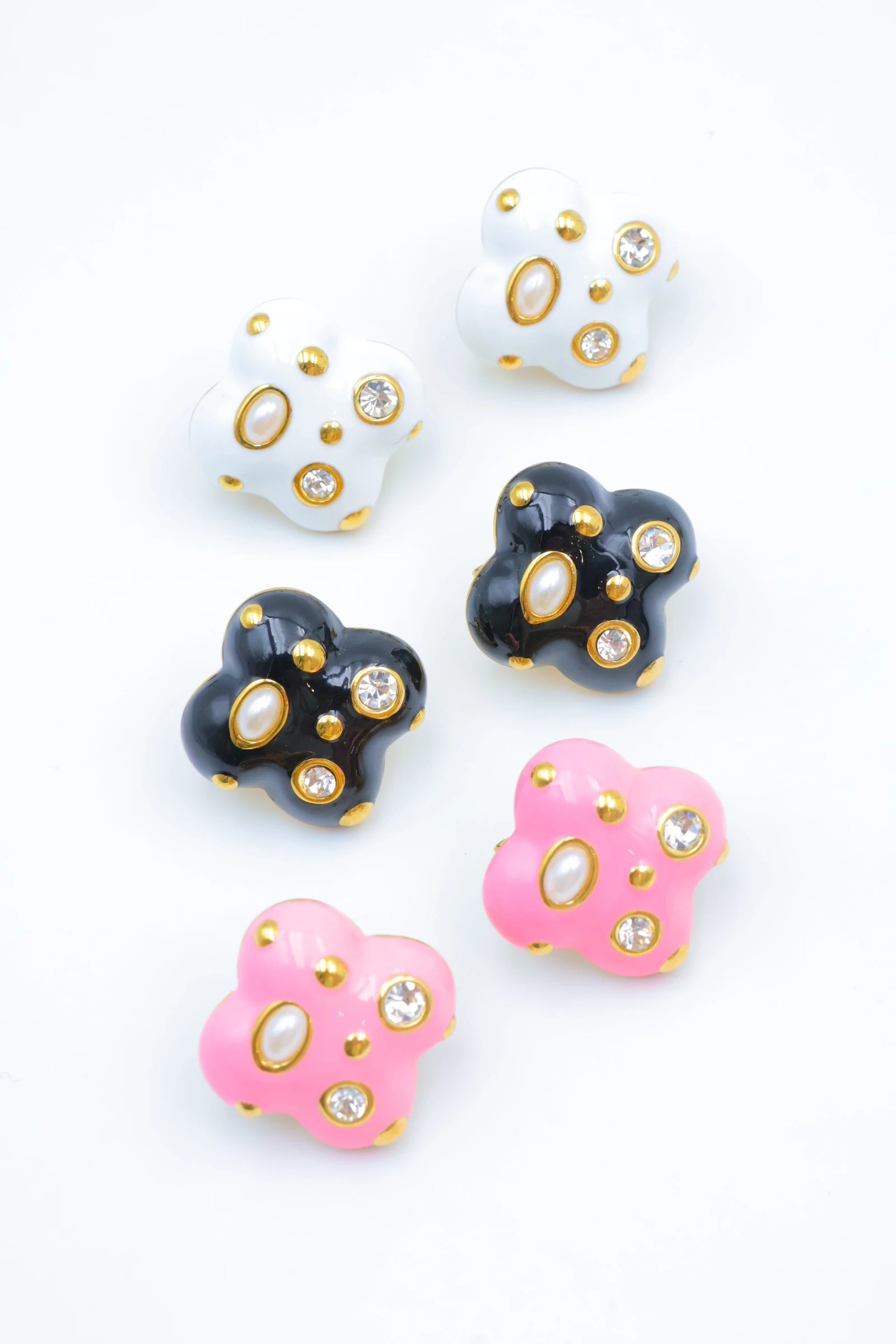 Boucles d'oreilles en acier inoxydable - NOIR