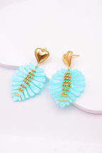 Boucles d'oreilles en acier inoxydable - BLEU
