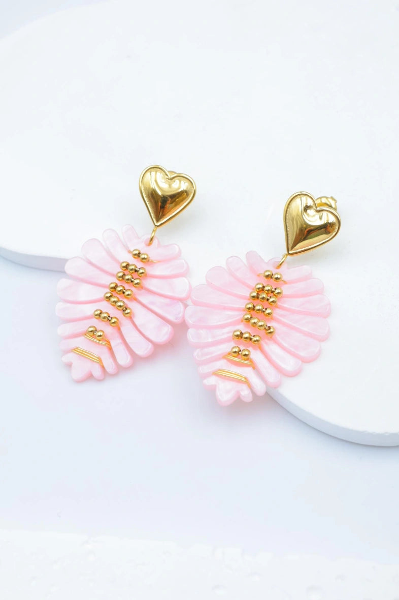 Boucles d'oreilles en acier inoxydable - ROSE