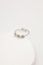 Bague en acier inoxydable ajustable - ARGENT