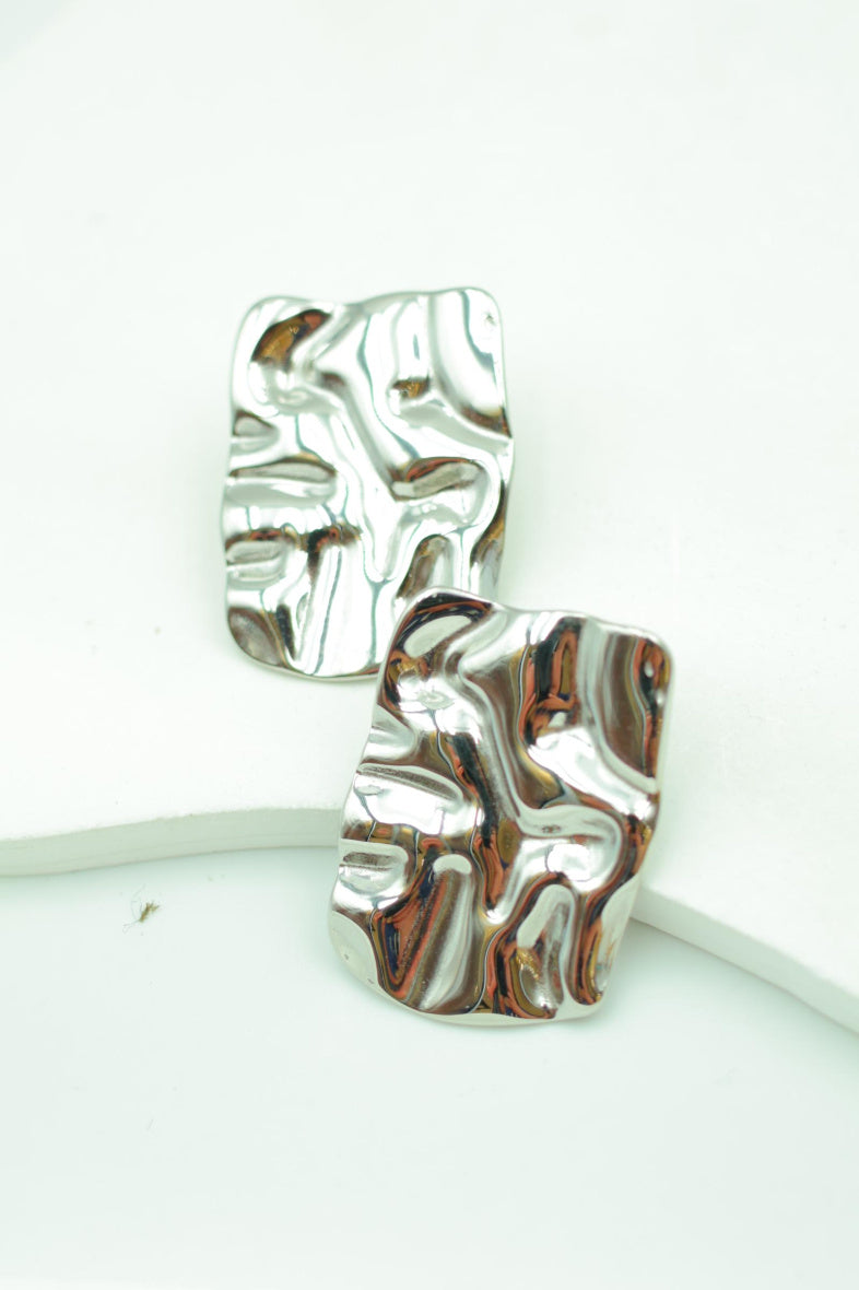 Boucles d'oreilles en acier inoxydable - ARGENT