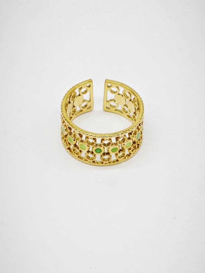 Bague en acier inoxydable ajustable - VERT