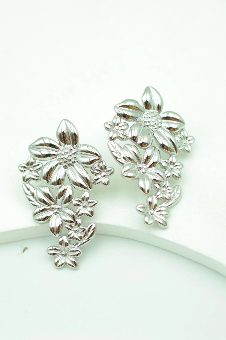 Boucles d'oreilles en acier inoxydable - ARGENT
