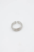 Bague en acier inoxydable ajustable - ARGENT