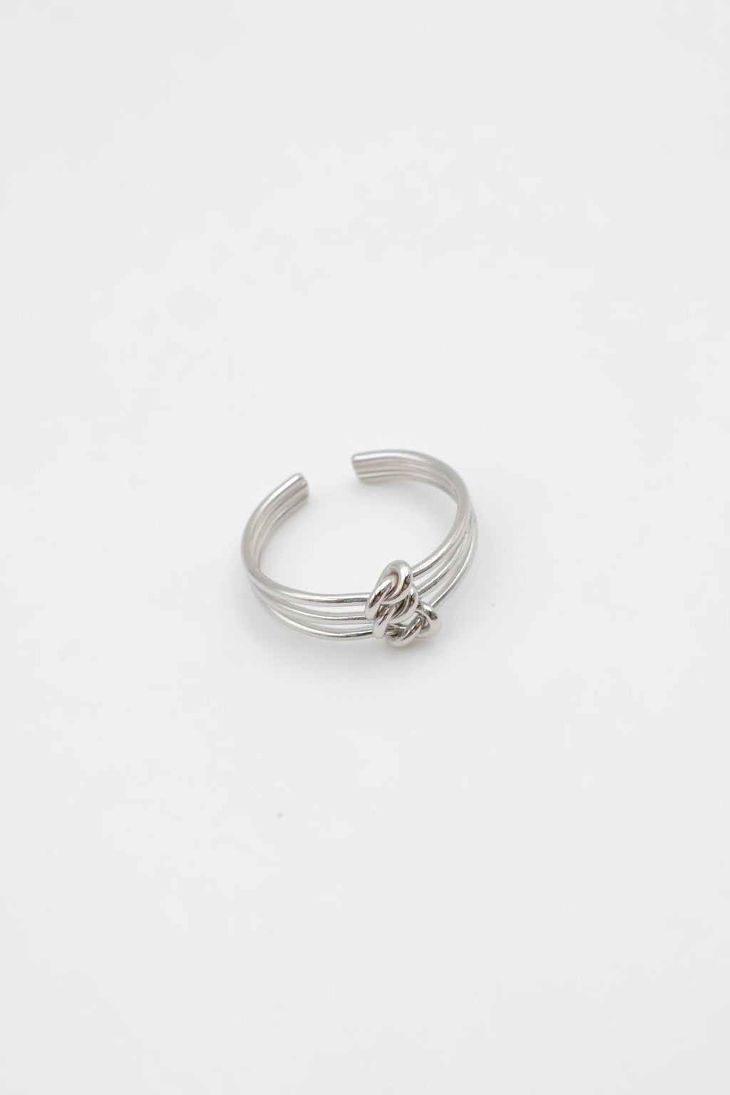Bague en acier inoxydable ajustable - ARGENT
