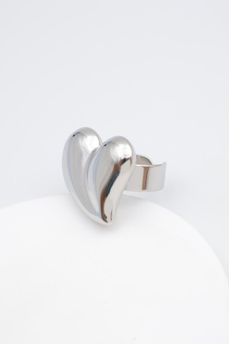 Bague en acier inoxydable ajustable - ARGENT