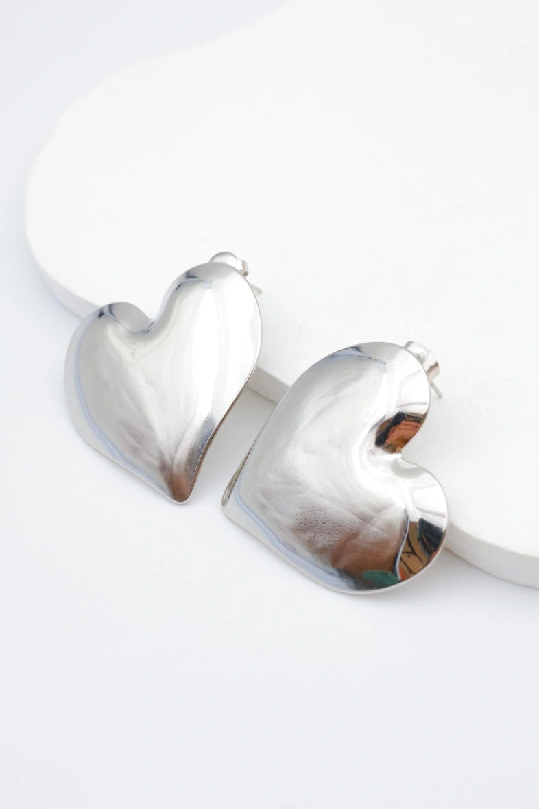 Boucles d'oreilles en acier inoxydable - ARGENT
