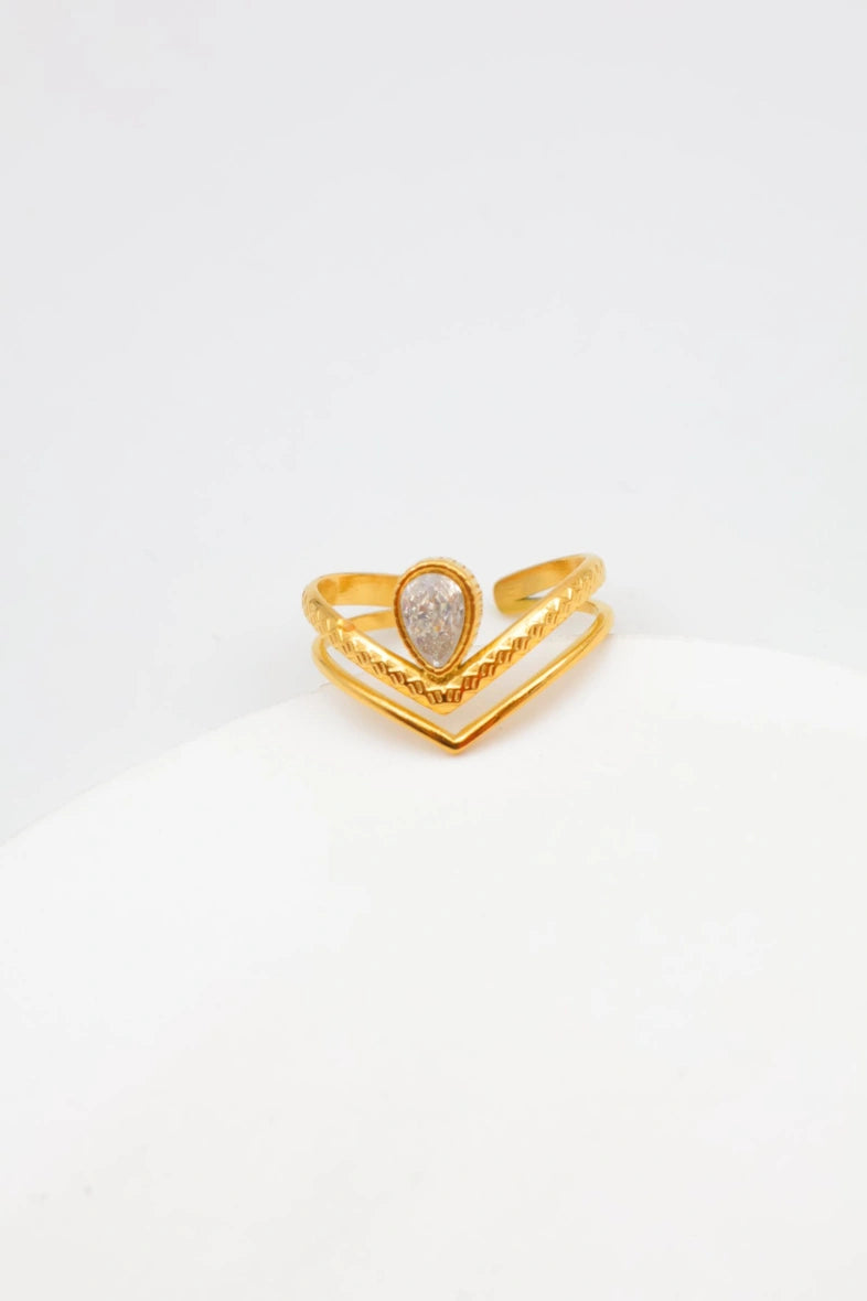 Bague en acier inoxydable ajustable - DORÉ
