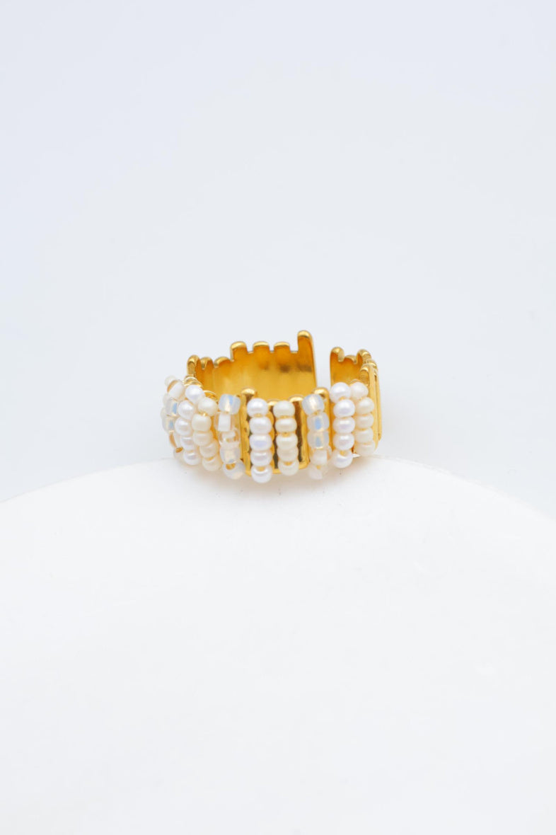 Bague en acier inoxydable ajustable - BLANC