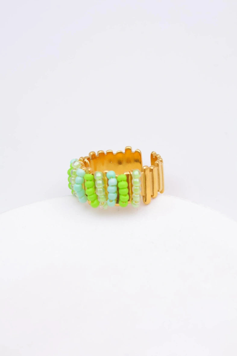 Bague en acier inoxydable ajustable - VERT
