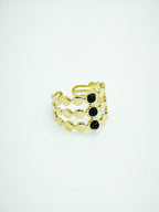 Bague en acier inoxydable ajustable - NOIR