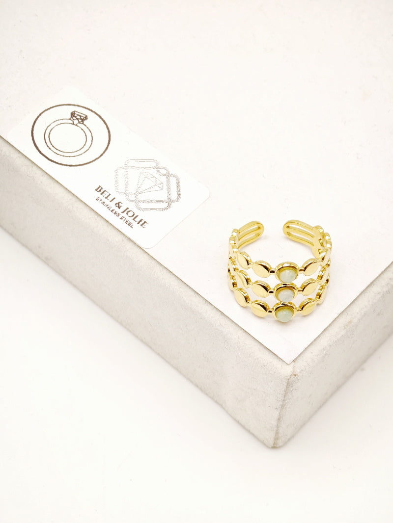 Bague en acier inoxydable ajustable - VERT