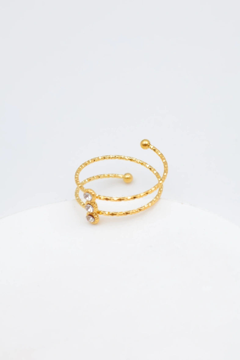 Bague en acier inoxydable ajustable - BLANC