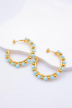 Boucles d'oreilles en acier inoxydable - BLEU