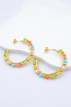 Boucles d'oreilles en acier inoxydable - MULTICOLORE