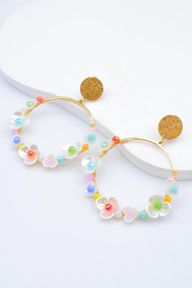 Boucles d'oreilles en acier inoxydable - MULTICOLORE
