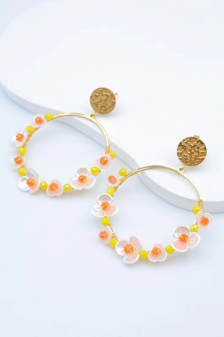 Boucles d'oreilles en acier inoxydable - ORANGE