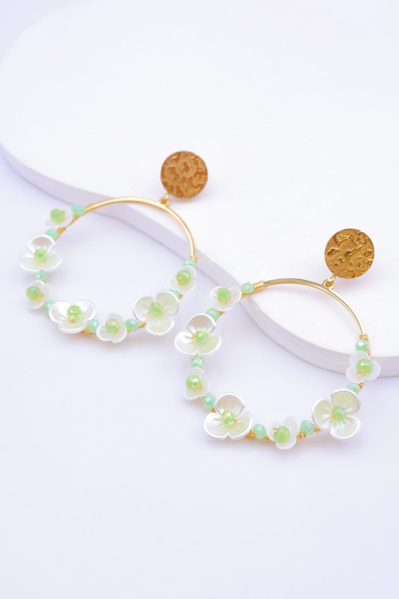 Boucles d'oreilles en acier inoxydable - VERT