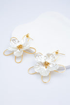 Boucles d'oreilles en acier inoxydable - BLANC