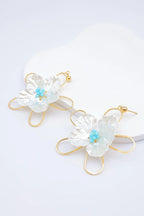 Boucles d'oreilles en acier inoxydable - BLEU