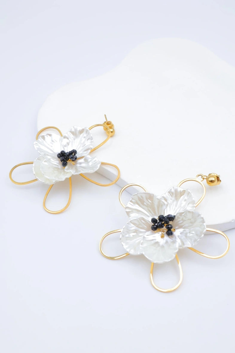 Boucles d'oreilles en acier inoxydable - NOIR