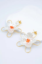 Boucles d'oreilles en acier inoxydable - ORANGE