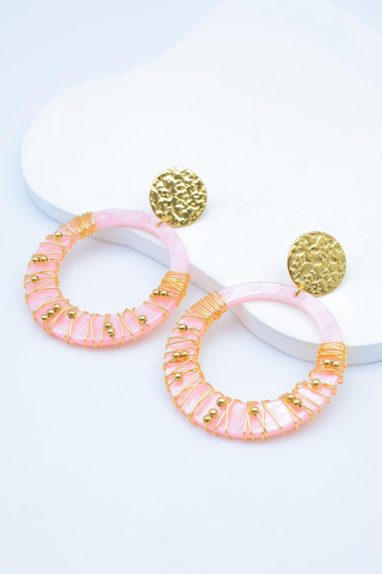 Boucles d'oreilles en acier inoxydable - ROSE