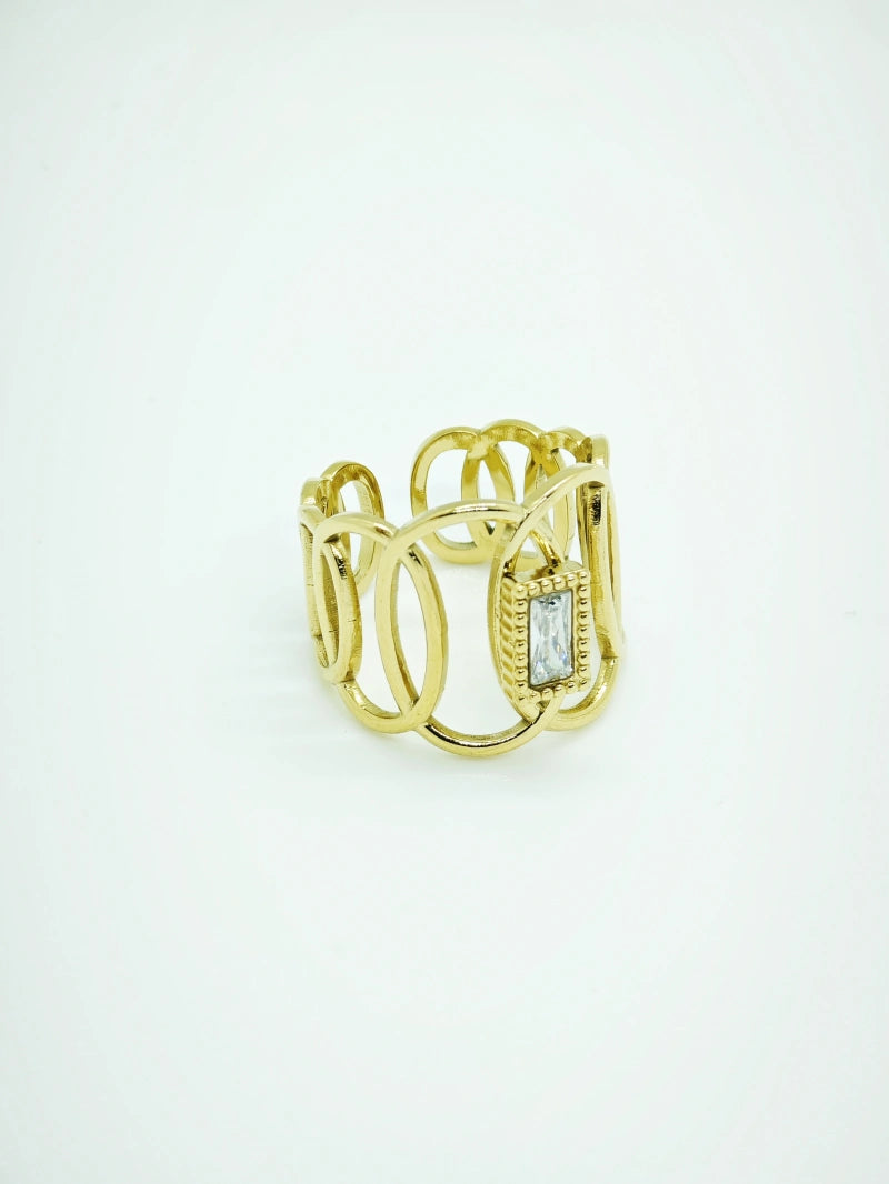 Bague en acier inoxydable ajustable - BLANC