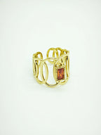 Bague en acier inoxydable ajustable - ORANGE