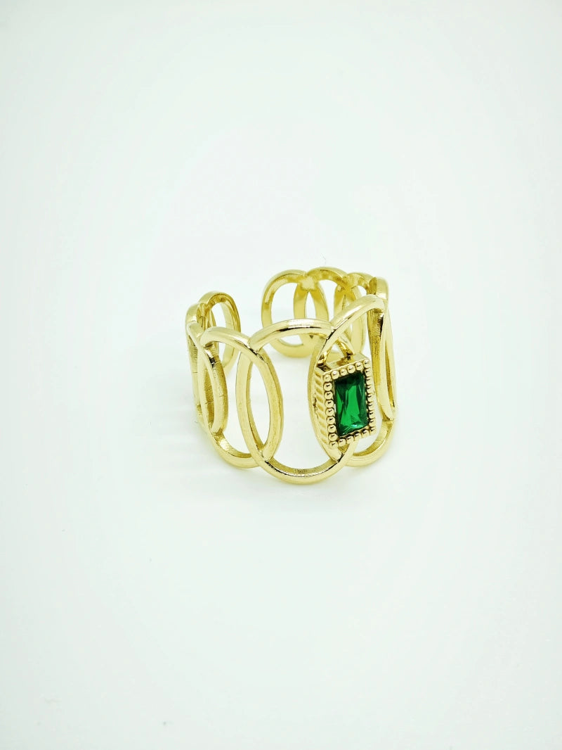 Bague en acier inoxydable ajustable - VERT