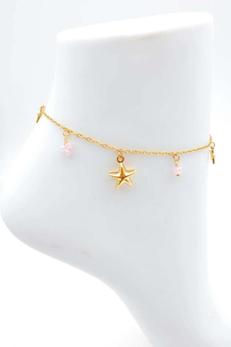 Chaîne de cheville en acier inoxydable - ROSE