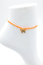 Chaîne de cheville en acier inoxydable - ORANGE
