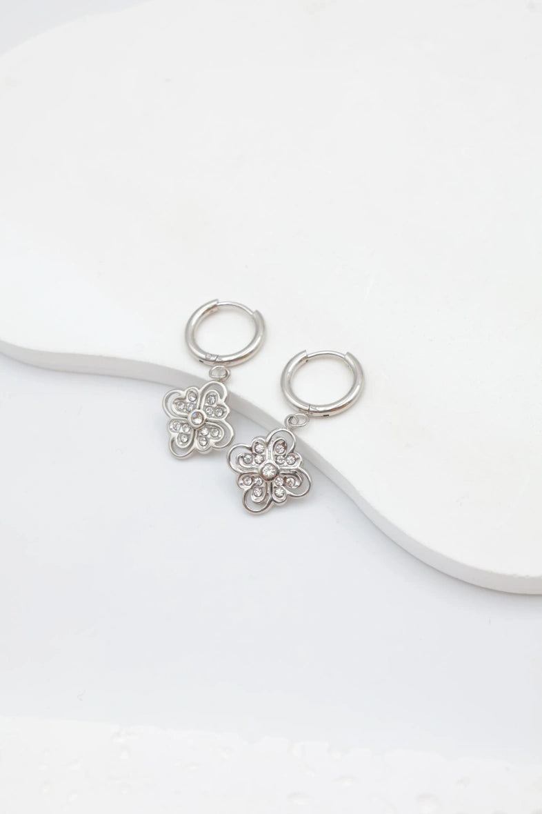 Boucles d'oreilles en acier inoxydable - ARGENT