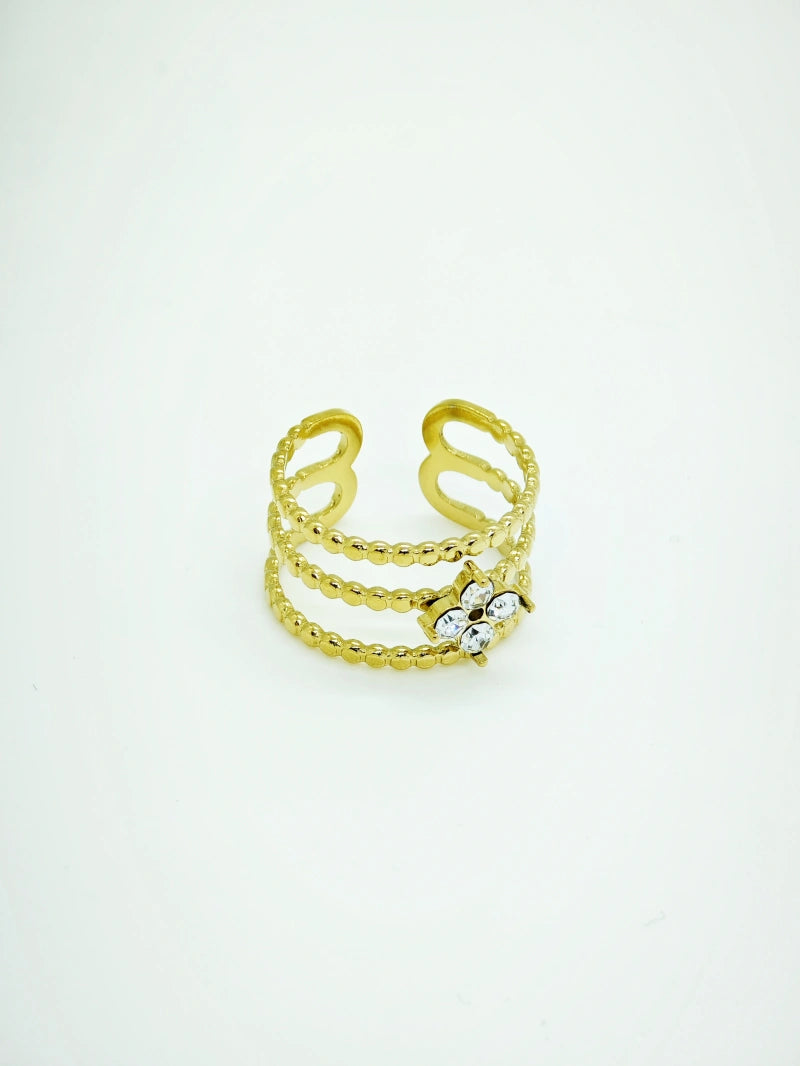 Bague en acier inoxydable ajustable - DORÉ