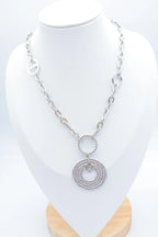 Collier sautoir en acier inoxydable - ARGENT