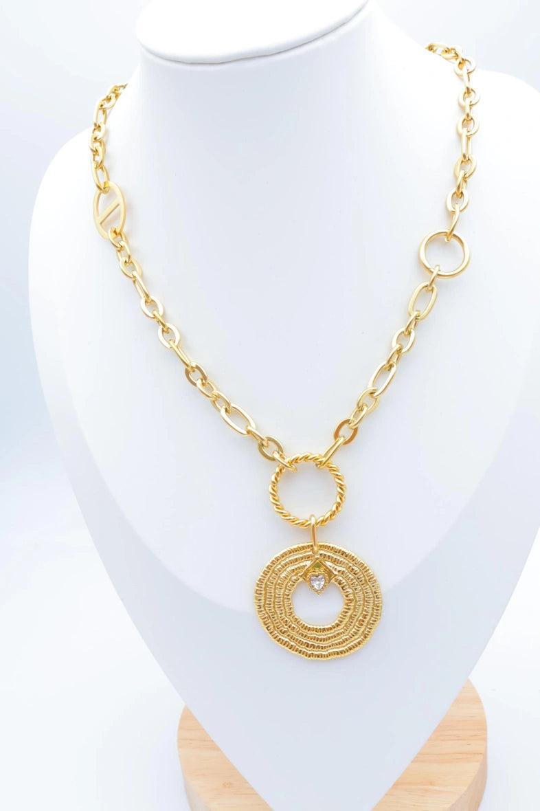 Collier sautoir en acier inoxydable - DORÉ