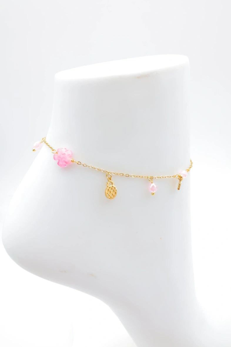 Chaîne de cheville en acier inoxydable - ROSE