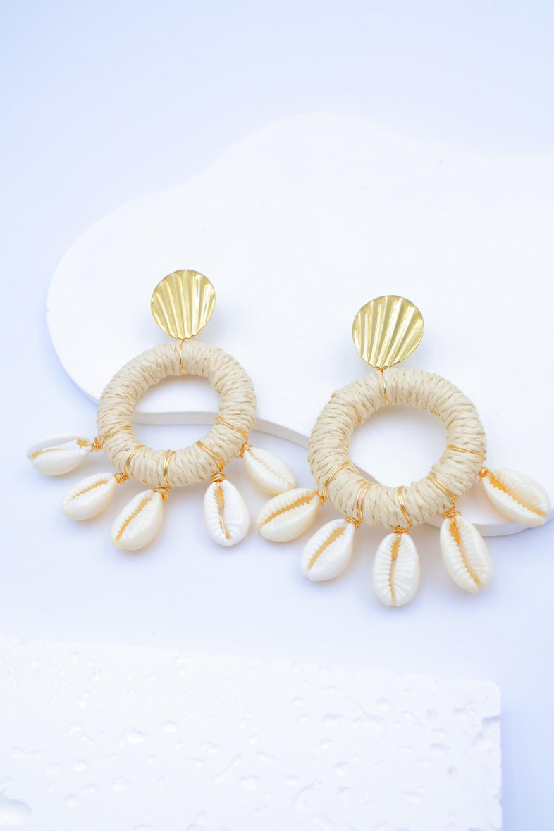 Boucles d'oreilles en acier inoxydable - BLANC