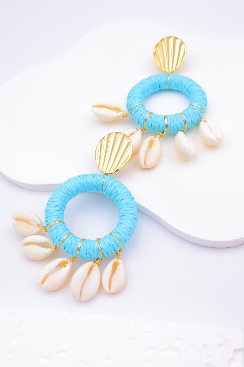 Boucles d'oreilles en acier inoxydable - BLEU