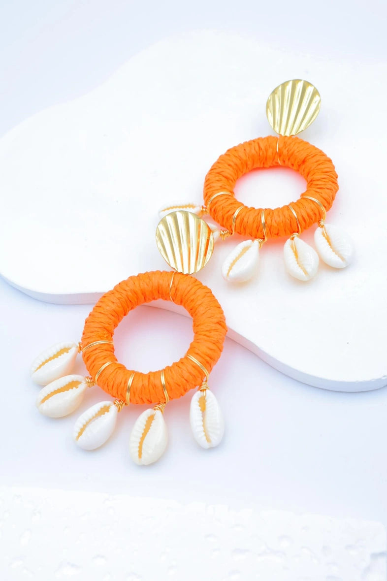 Boucles d'oreilles en acier inoxydable - ORANGE