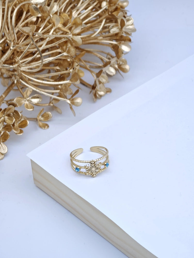 Bague en acier inoxydable ajustable - BLEU