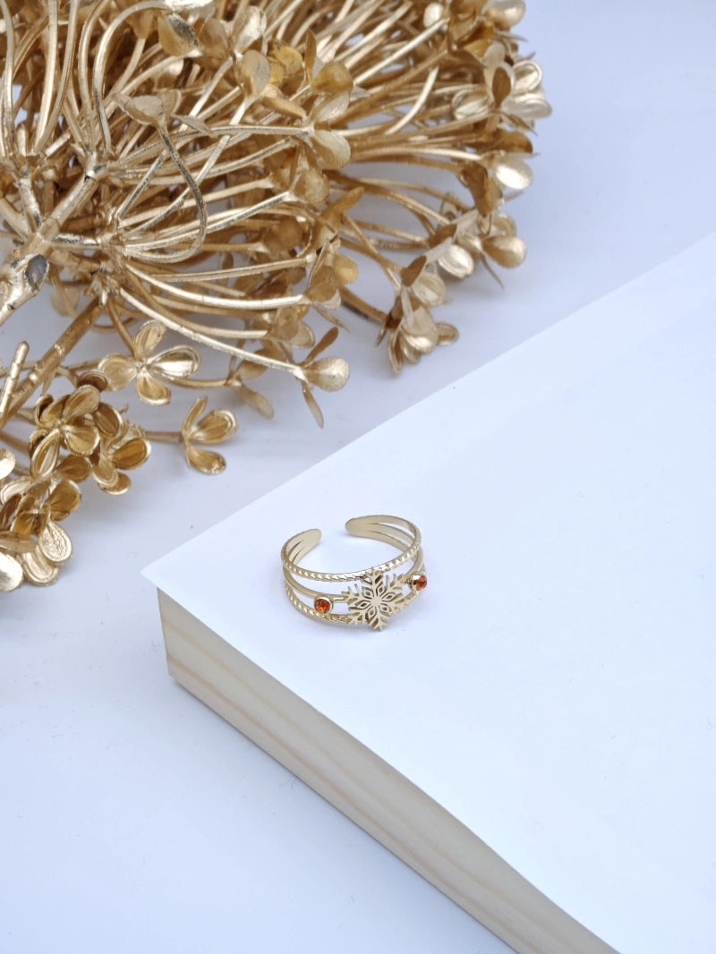 Bague en acier inoxydable ajustable - ORANGE