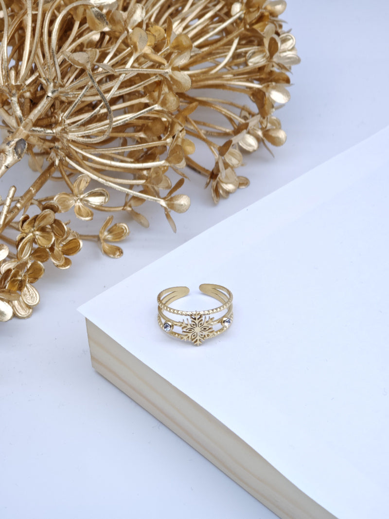 Bague en acier inoxydable ajustable - ÉCRU