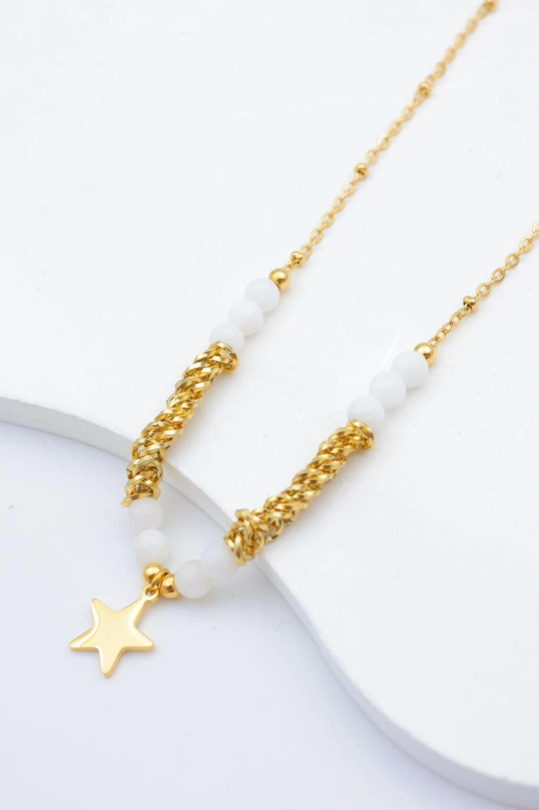 Collier en acier inoxydable - BLANC