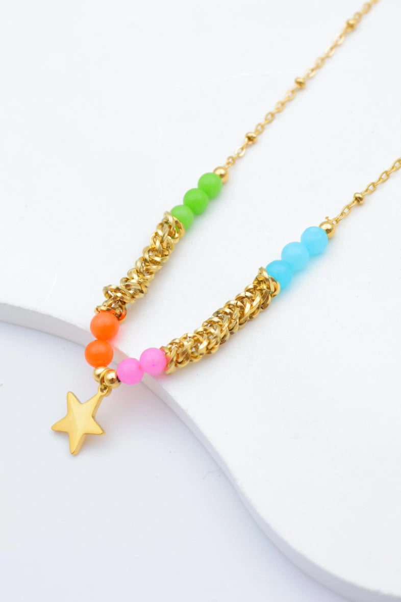 Collier en acier inoxydable - MULTICOLORE