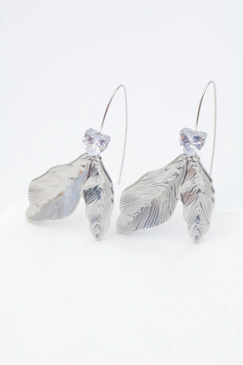 Boucles d'oreilles en acier inoxydable - ARGENT